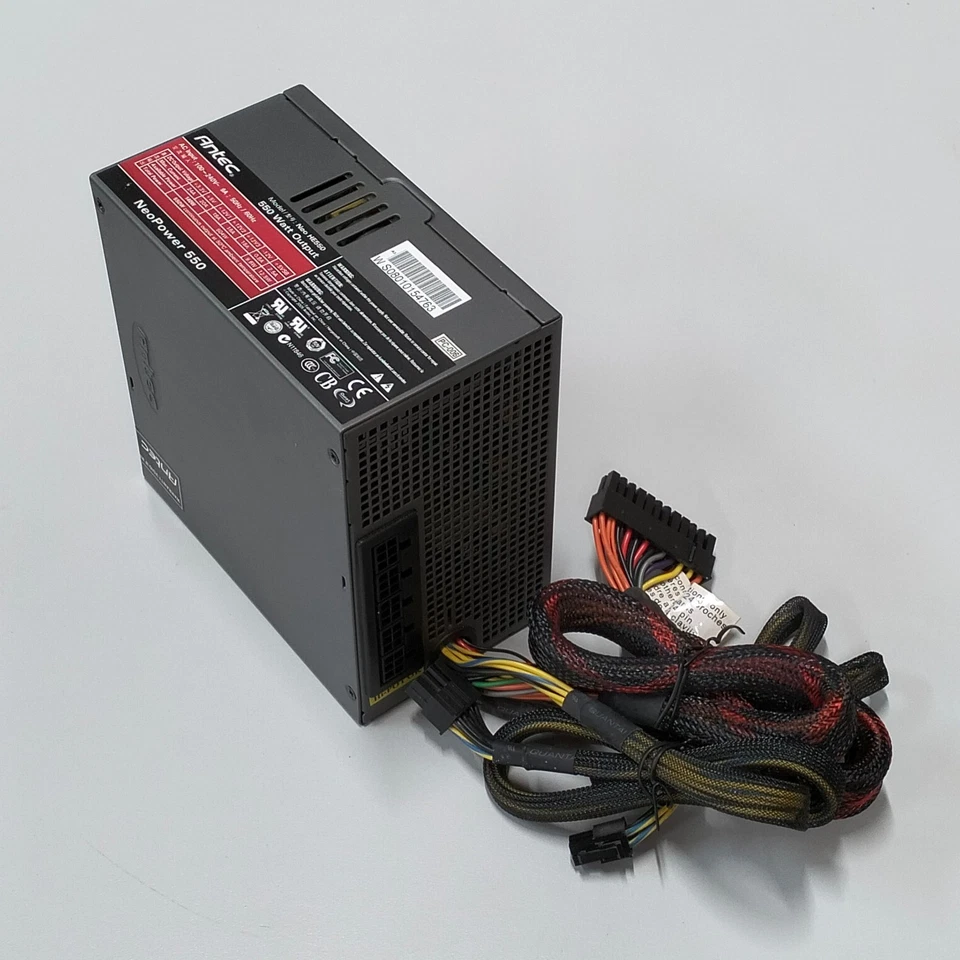 Genuine Antec NeoPower 550 Watts ATX Computer Power Supply PSU Neo HE550 - Image 2 of 4