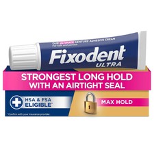 Fixodent Ultra Max Hold Denture Adhesive, 2.2 oz Packaging may vary