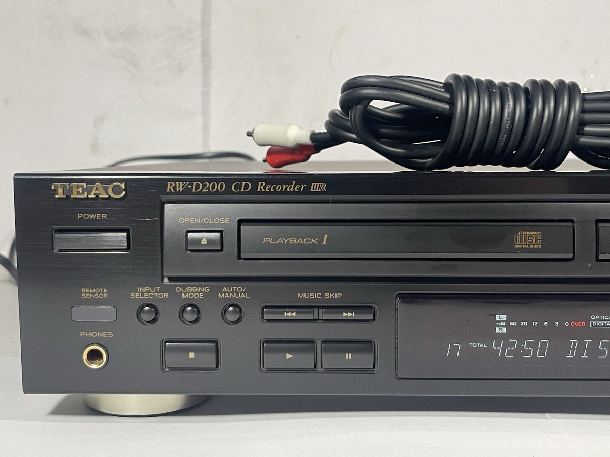 TEAC RW-D200 CD Recorder Player CD-RW Compact Disc Dual Tray Combo