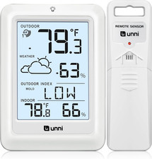 Indoor Outdoor Thermometer Wireless Weather Station, Temperature Humidity Monito