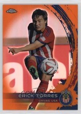 2014 Topps Chrome MLS Retail Orange Refractor 57/75 Erick Torres #52 r7s