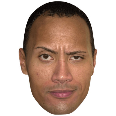 Dwayne 'The Rock' Johnson (Augenbraue) Promi Maske, flaches Kartengesicht