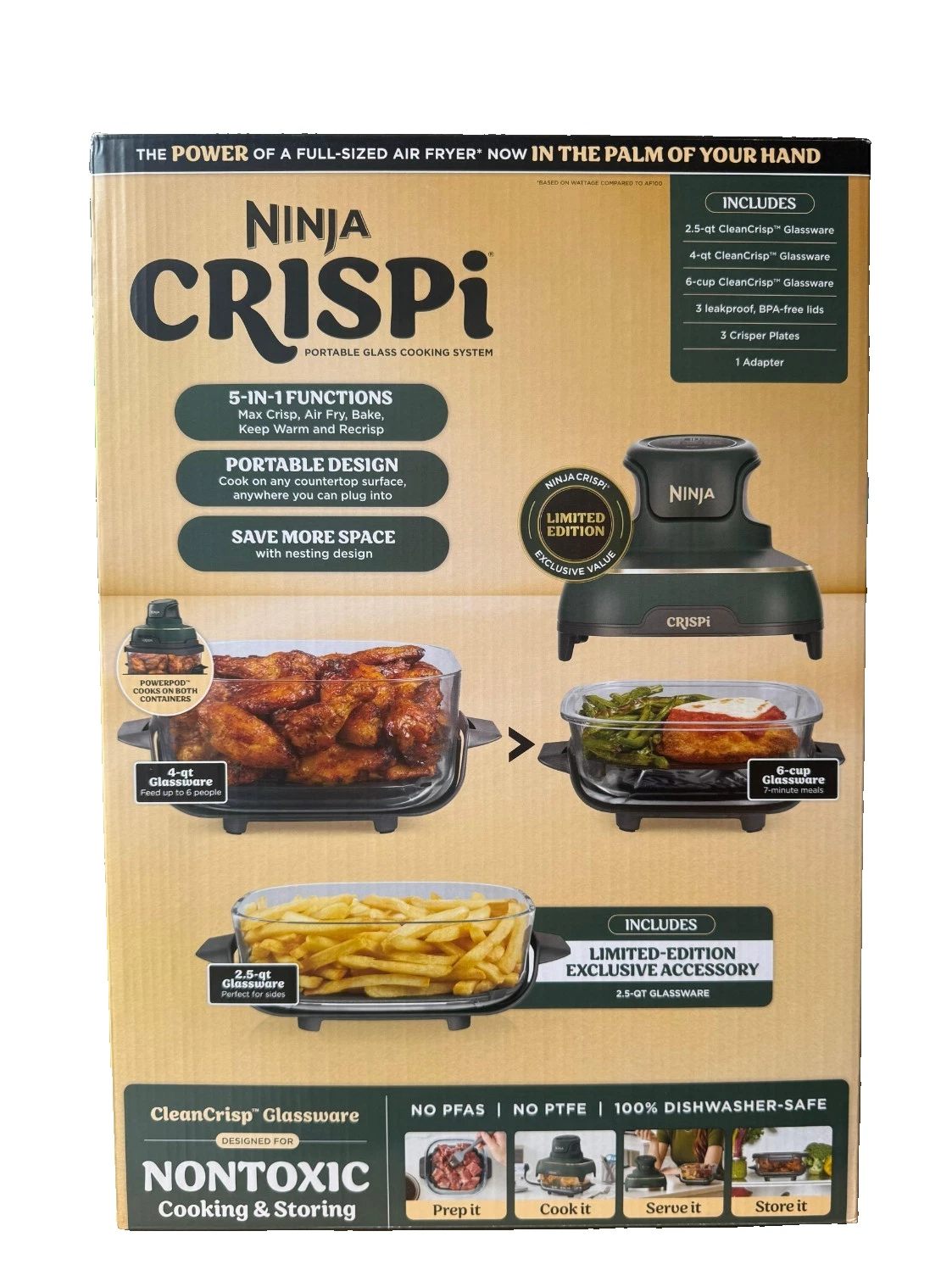 Ninja CRISPi Limited Edition 5-in-1 Portable Glass Air Fryer FN103BF
Opens in a new window or tab