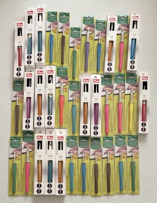 Clover Amour & Prym Ergonomics Crochet Hook Lot - 34 Pcs Total - New