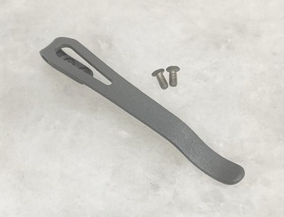 Flat Gray Titanium Pocket Clip For Benchmade 610 615 Mini Rukus 860 Bedlam Knife