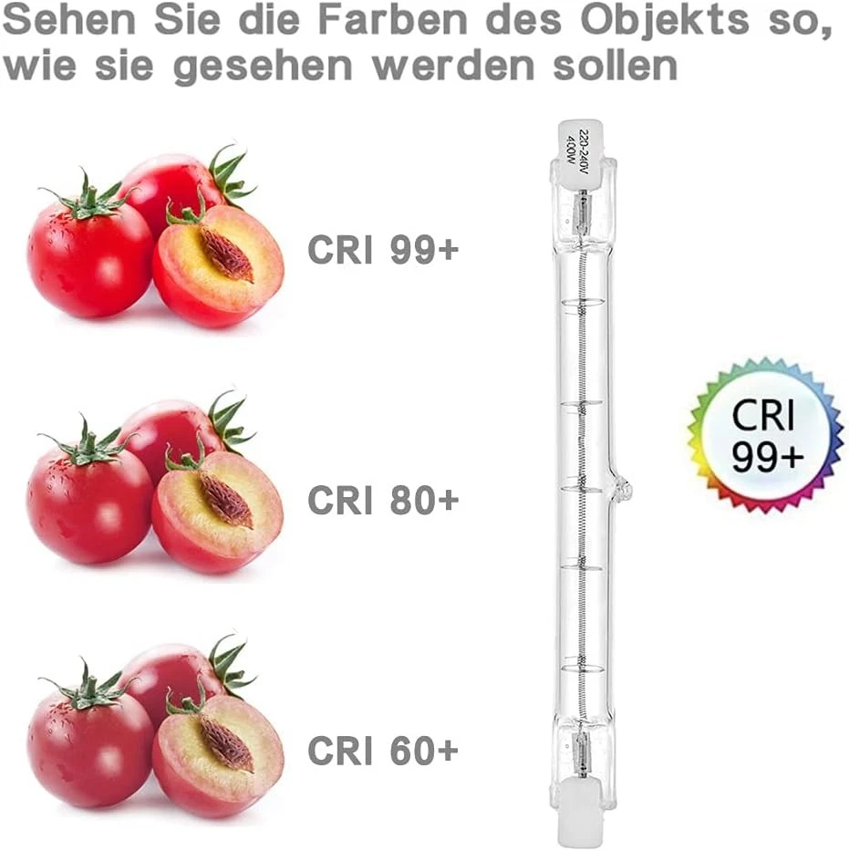 R7s Linear Halogen Floodlight 400W J118 Security Light Bulb 118MM 5200LM... - Image 3 of 4