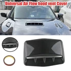 Universal Carbon Fiber Car Hood Vent Air Flow Intake Scoop Bonnet Decor Cover