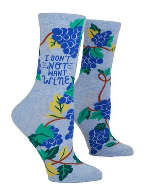 Blue Q Don't Want Wine Crew Socken - lustige Neuheit Geschenk Socken