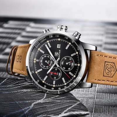 Fashion Casual Watch Mens Watches Men Luxury Brand Quartz Watch Business Leather