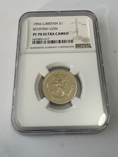 1994 PROOF £1 ONE POUND NGC PF70UC  GREAT BRITAIN SCOTTISH LION