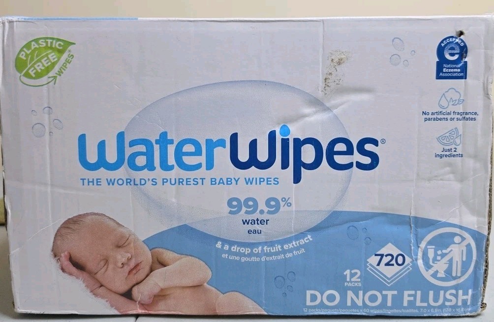 Plastic-Free Water Based Unscented Baby Wipes 720 Count