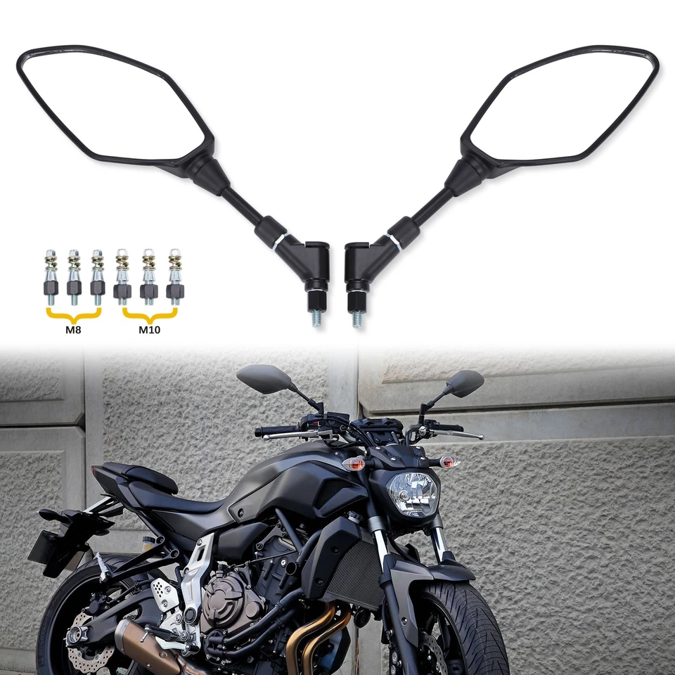 Espejos retrovisores laterales negros para motocicleta 8 mm 10 mm para scooter Honda PCX125 PCX150 Foto 4 de 4