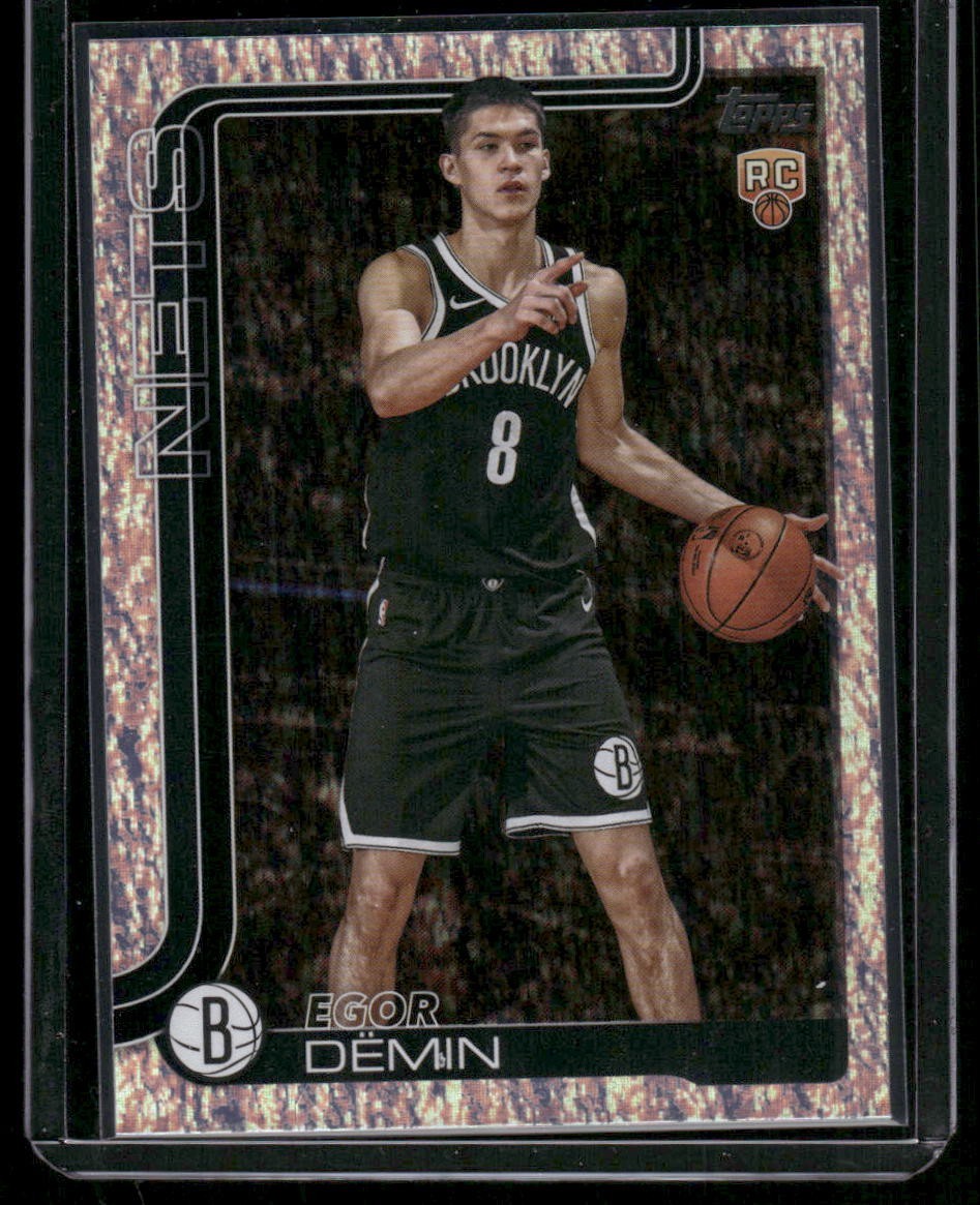 2025-26 Topps Egor Demin Sand Glitter Foil Sp Brooklyn Nets Rookie RC #208