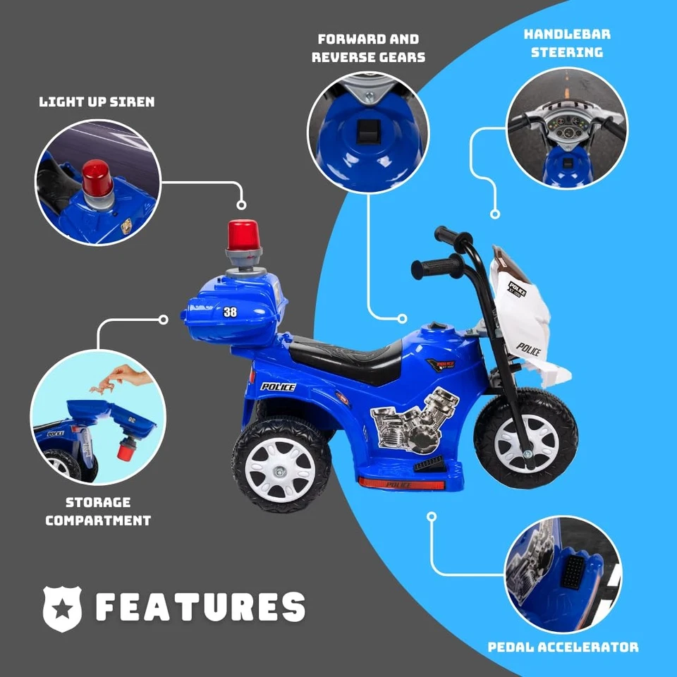 Juguete de paseo KID MOTORZ Lil Patrol, 6V, púrpura y rosa Foto 4 de 4