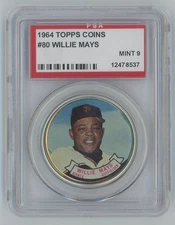 1964 Topps Coins #80 Willie Mays San Francisco Giants PSA 9