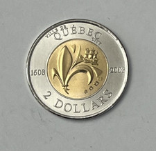 2008 Canada 2 Two Dollars  Toonie Coin 400th Anniv. Quebec City