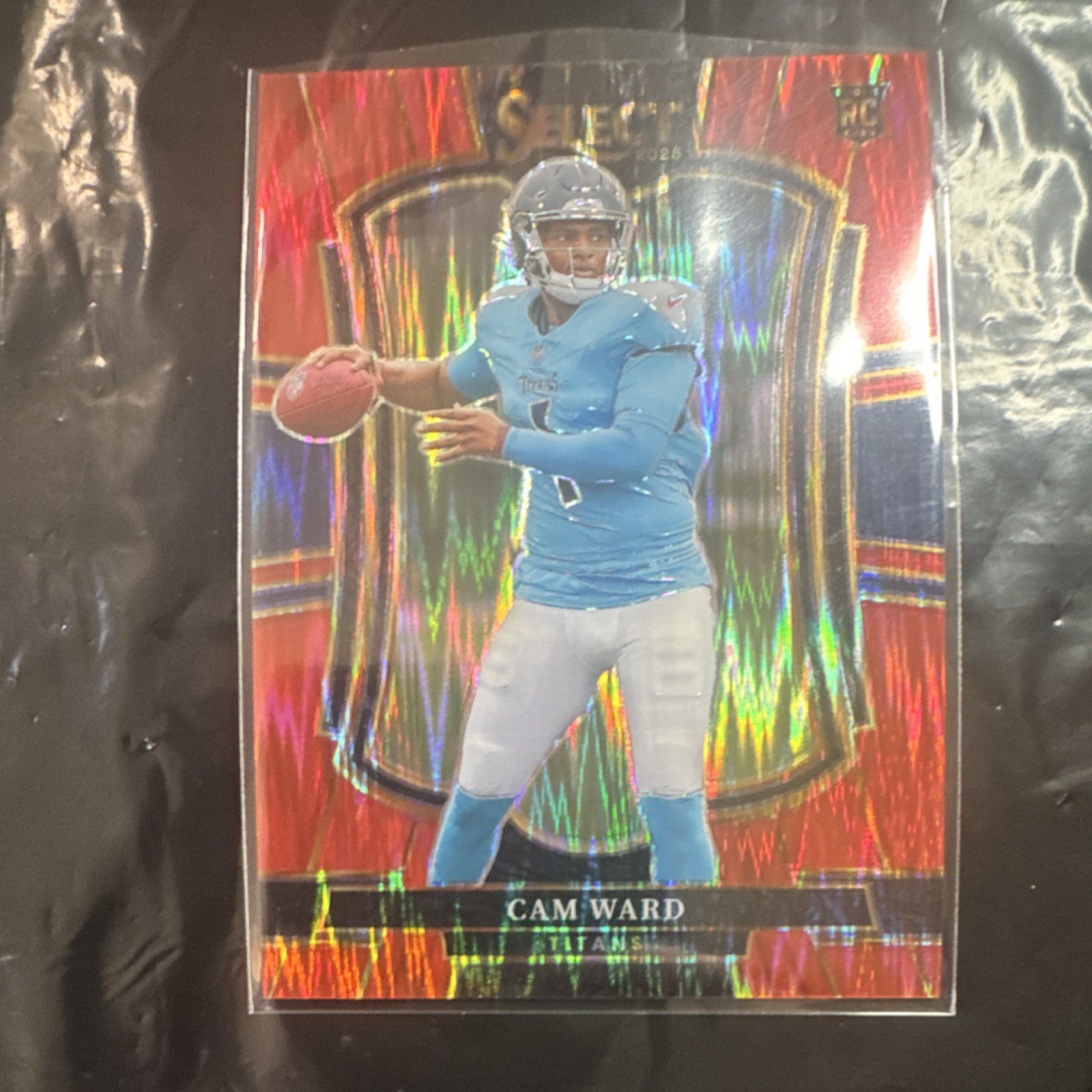 Panini 2025 Select Cam Ward Rookie #126 Titans Premier Red Shock Prizm /249