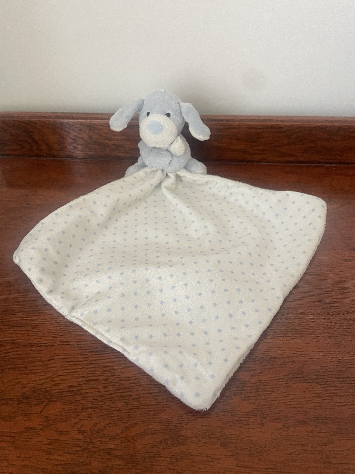 Marks & Spencer M&S Puppy Dog Baby Comforter Blanket Soother Blue Stars 01314083