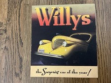 1937 Willys Roadster Tourer Sedan Coupe Prewar Australia Rare Brochure
