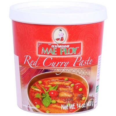 Mae Ploy Curry Paste for Restaurant No MSG, (14oz Tub) (Select Your Flavor)