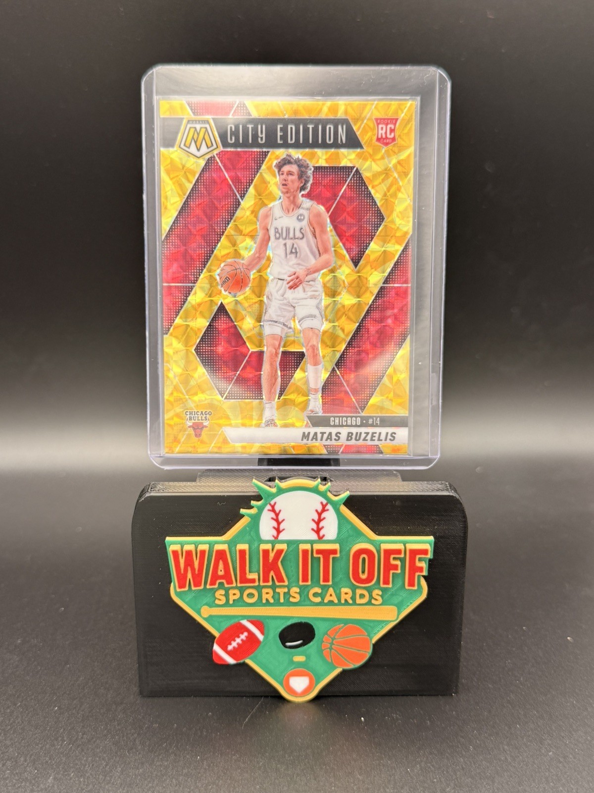 2024-25 Panini Mosaic Matas Buzelis Rookie City Edition Yellow Reactive #273 SP