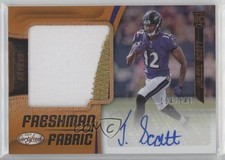 2018 Certified Freshman Fabric Signatures Mirror Orange Jaleel Scott Auto 0a2