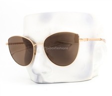 Tory Burch Sunglasses TY 6091 332373 Shiny Rose Gold Dark Brown Tinted w/case 