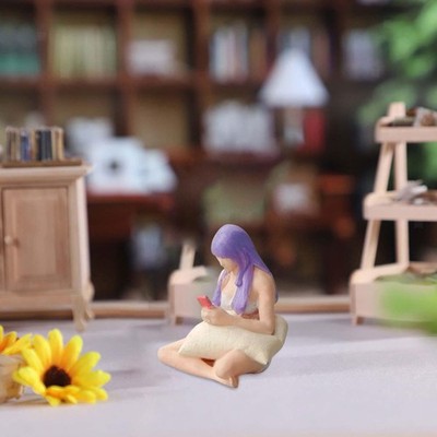 1/64 Menschenfiguren Miniatur-Diorama-Mädchenfiguren für Mikrolandschaften