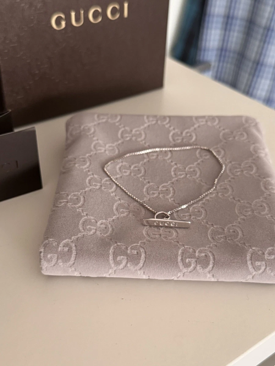 Gucci Lariat Armband 18kt Weißgold 750 Größe 18cm