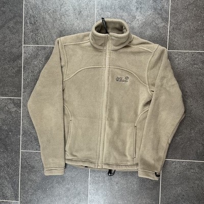 Jack Wolfskin Fleece Jacket Beige Womens Full Zip - size 8