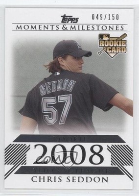 2008 Topps Moments & Milestones Rookies /150 Chris Seddon (2008 Rookie) #169 0j8