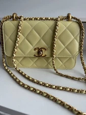 CHANEL Classic Flap Bag Gold Leather – Authentic with eBay Guarantee