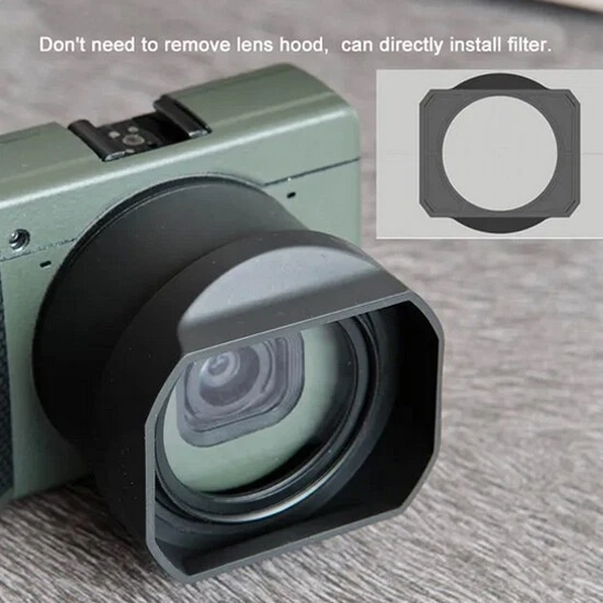 For Ricoh GR GR2 3D Print PC Rectangle Lens Hoods Adapter Ring Cap Cover - Image 2 of 4