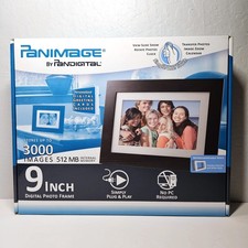 Pandigital PanImage PI9001DWFR 9 Inch Plug-and-Play Digital Photo Frame
