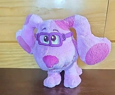 Blue's Clue Magenta Dog With Glasses Plush Toy 7" 2021 Nickelodeon 