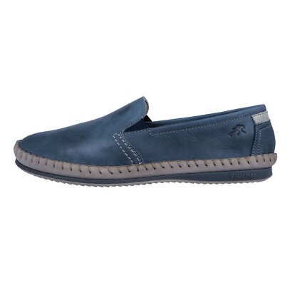 Fluchos Bahamas: Mocasines Comodidad y Estilo Piel Flexible Azul | Modelo 8264
