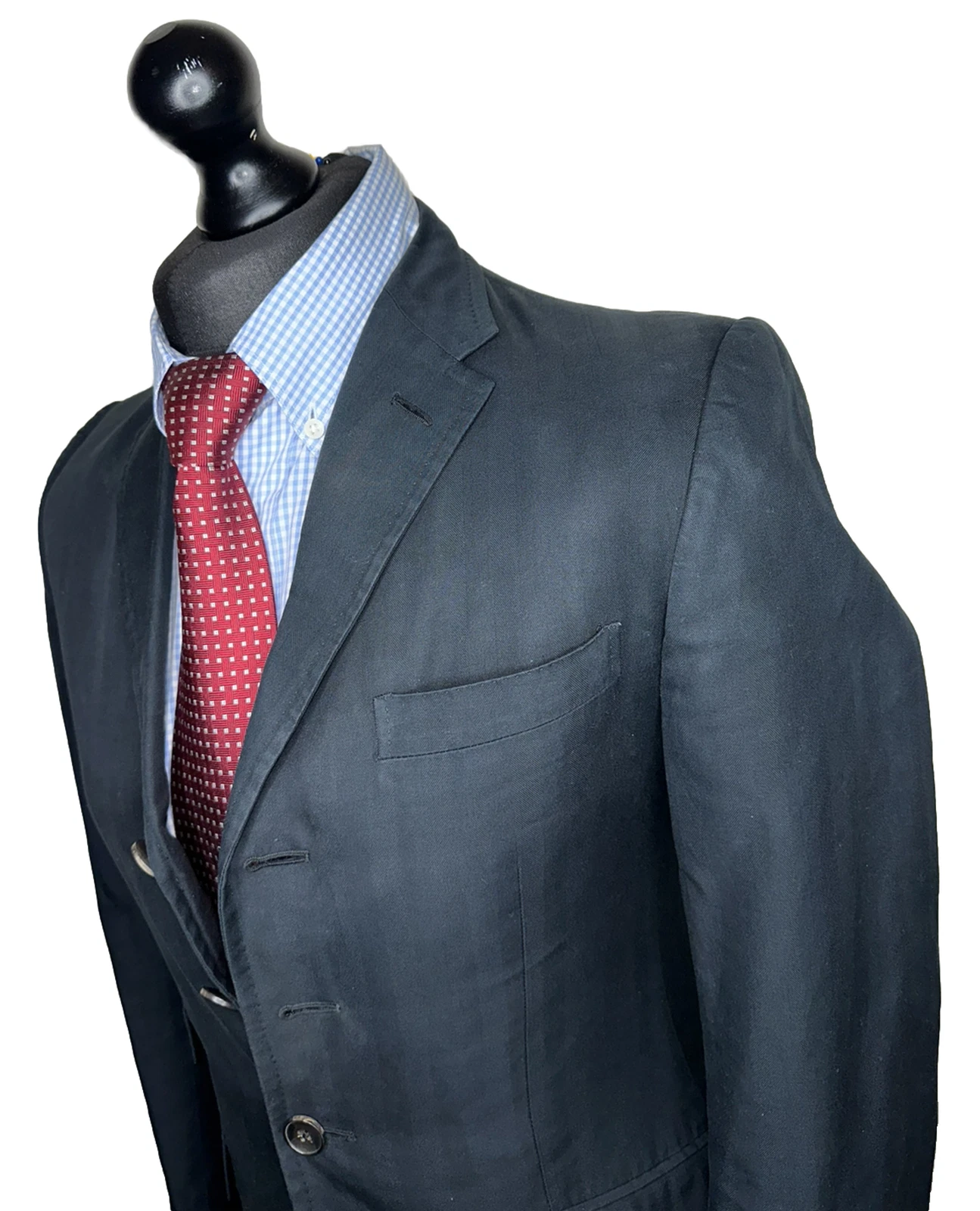 GUCCI GIACCA BLAZER DI DESIGN LUSSO 100% COTONE BLU NAVY SARTORIALE VESTIBILITÀ: 36R