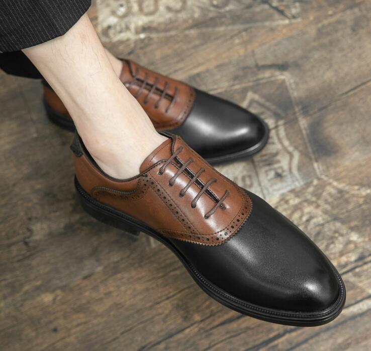 SAOLA Mocassino da uomo formale stringato punta ufficio pompa matrimonio scarpe Oxford brogue