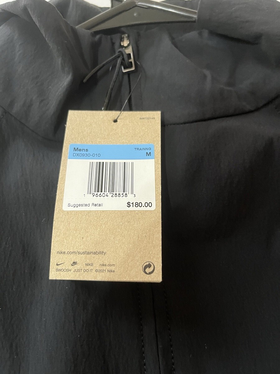 Nike Dri-FIT ADV APS Fitness Zip-Up Jacket Black Men's Size M