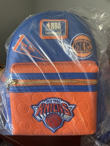 Loungefly New York Knicks Basketball Patches Mini Blue And Orange Backpack - Picture 5 of 5