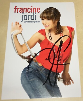 Francine Jordi Original signierte Autogrammkarte Autogramm Musik TV Model #18