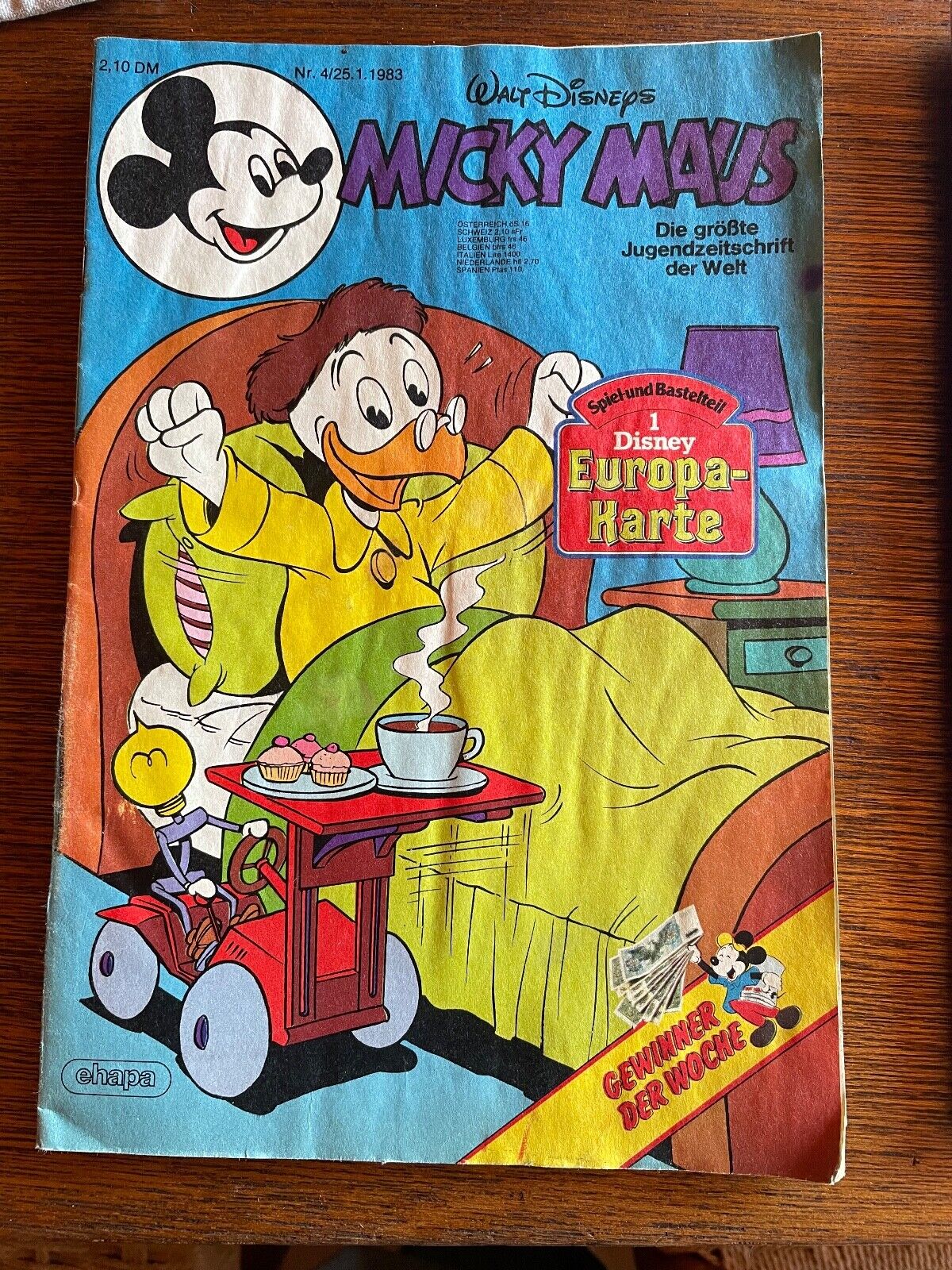 (14) Mickey Maus (german) comics / used with  damage