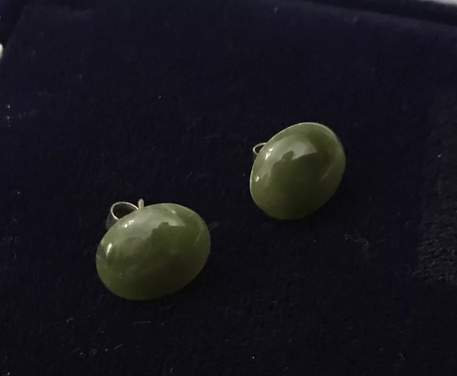 Silver jade deals earrings