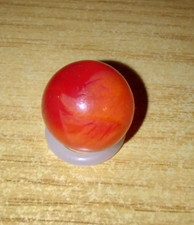 Vintage HTF Vitro Agate Tomato Reddish Orange Brushed Patch 5/8" Marble SCARCE