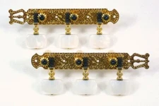 Classical Guitar Machine Head tuner peg Rose Laser Pattern Gold plated 204GK-P1W