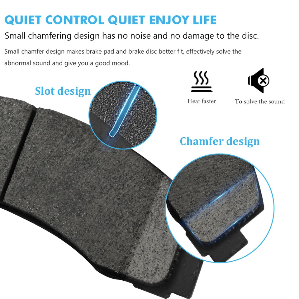 Pastillas de freno delanteras traseras de cerámica para Chevrolet Silverado 2500 HD 3500 HD 2011-2016 Foto 2 de 4