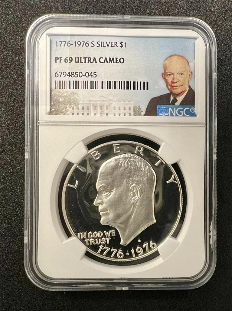 Silver Proof PR 69 Graded Eisenhower Dollars (1971-1978) for sale
