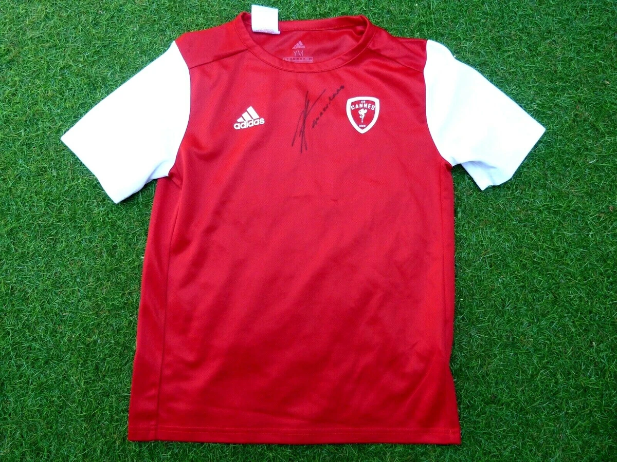 Maillot Vintage AS Cannes Années 90, Diadora, Domicile Rouge Et Blanc, Taille L, Réédition Sans Emballage