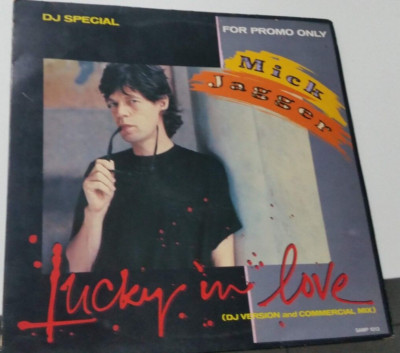MICK JAGGER lucky in love  DUTCH  DJ SPECIAL 12'' PROMO SAMP 1013