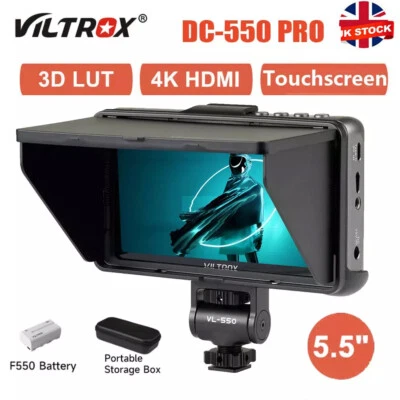 Viltrox DC-550 Pro 5.5" 1200nit 4K HDMI en Cámara DSLR Video Monitor Pantalla Táctil